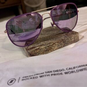 Blenders Lilac Lacey Polarized Purple Aviator Sunglasses